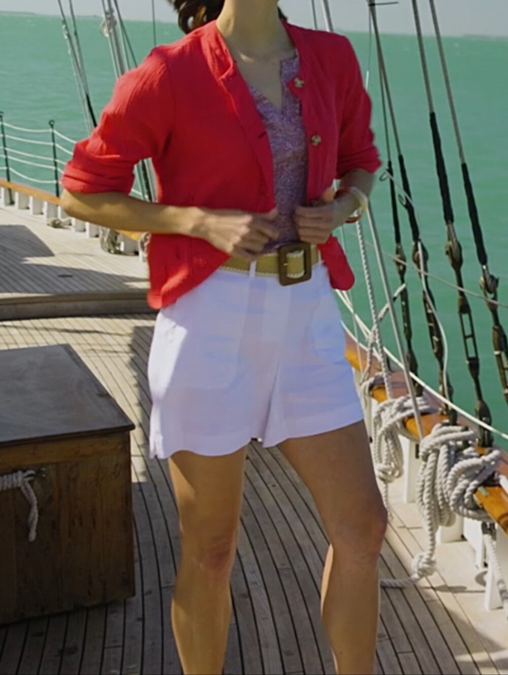 J. Jill Love Linen 100% Linen Classic High-Waist White Women’s Shorts Size 4